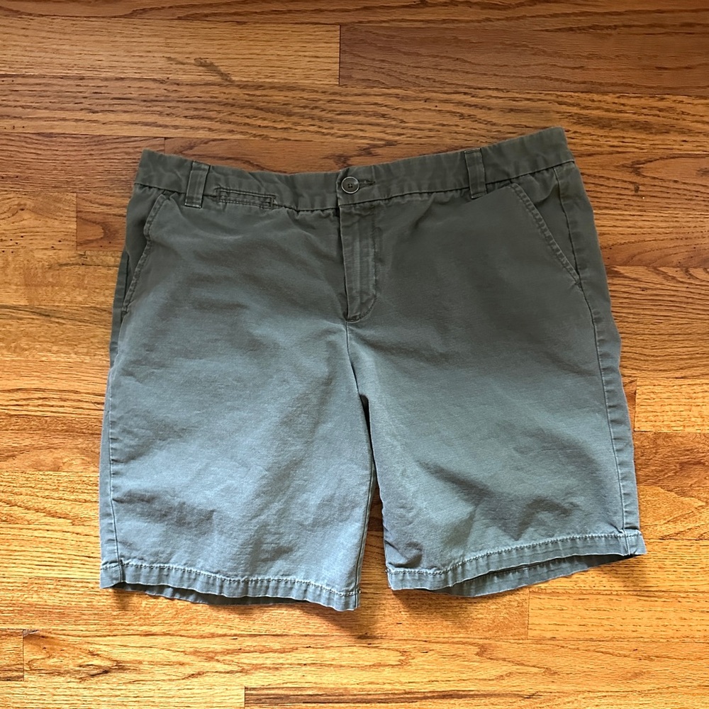 GAP Green Flat Front Cotton Shorts